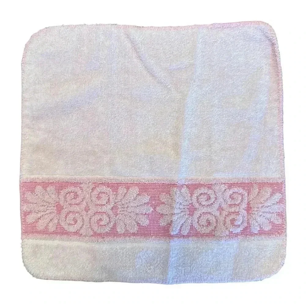 Cannon 1950s-1960s Monticello Pink Bath Towels Set of 6 Vintage Bath Linens - Picture 3 of 8